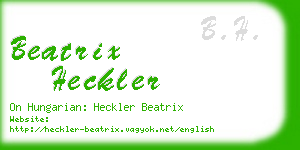beatrix heckler business card